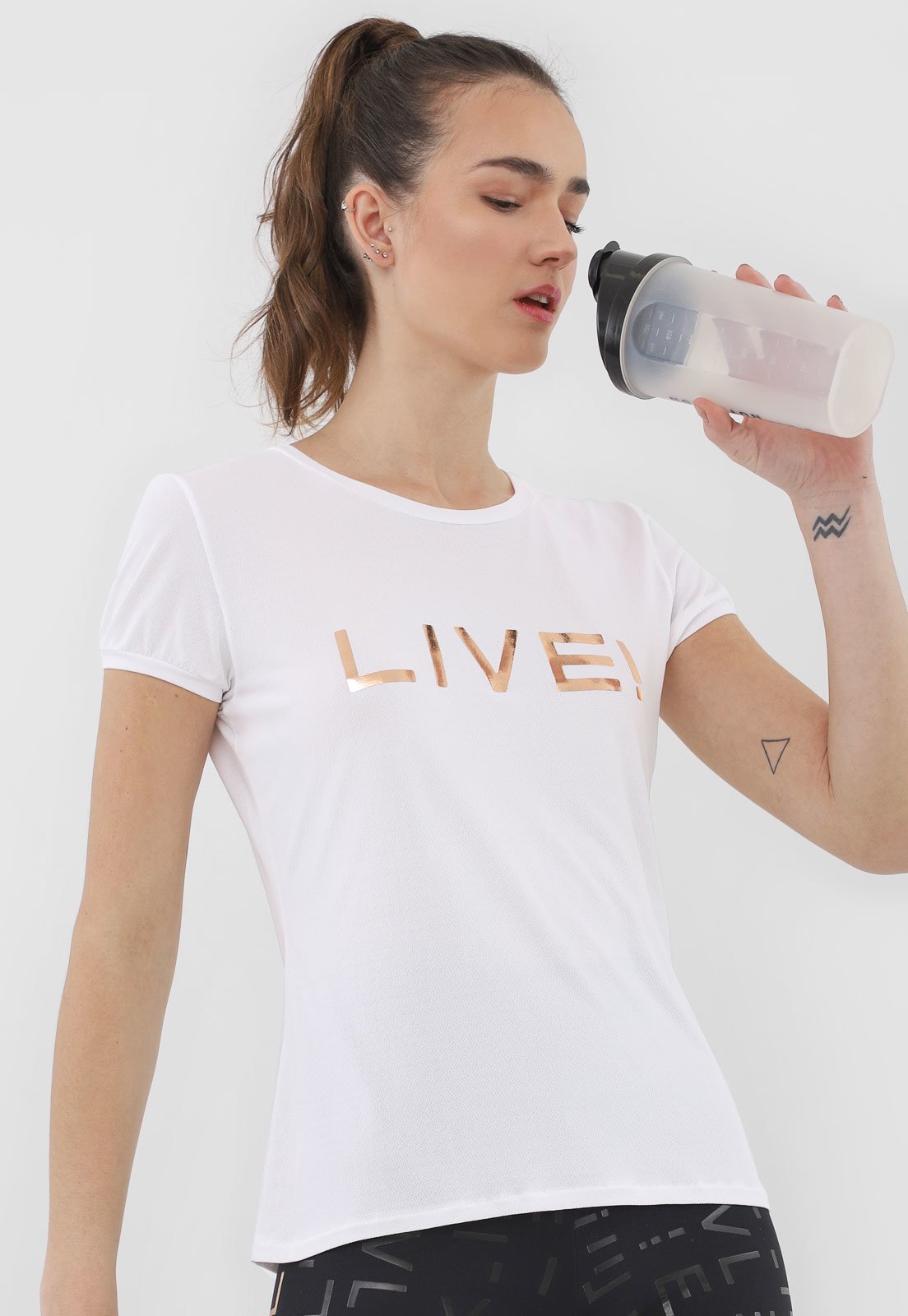 Camiseta Live! Basic Branca - Compre Agora