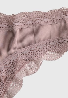 Calcinha Feminina Liz Biquíni Renda Rosa