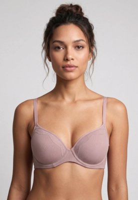 Sutiã Liz Meia Taça Lift Renda Rosa