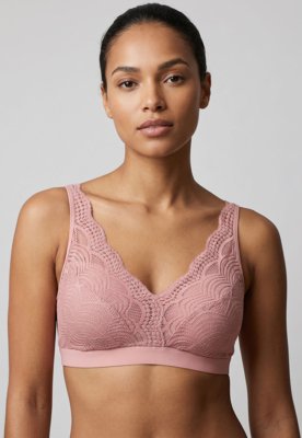 Sutiã Liz Top Triangulo Renda Rosa