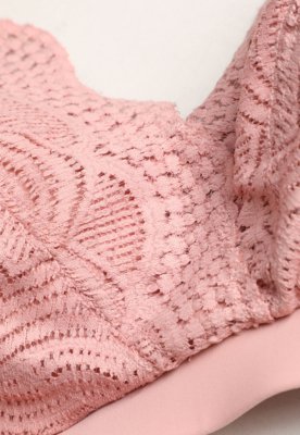 Sutiã Liz Top Triangulo Renda Rosa