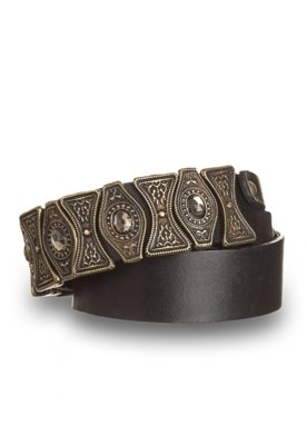Cinto Lo Lettá com Apliques de Metal Preto Menor preço em Cinto Lo Lettá com Apliques de Metal Preto