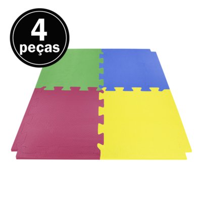 Kit 4 Tapete Tatame Eva Loja da Maria 50x50x3cm 30mm Cores Menino Menor preço em Kit 4 Tapete Tatame Eva Loja da Maria 50x50x3cm 30mm Cores Menino