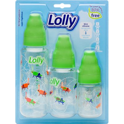 Kit Mamadeira Zoo Bico Redondo Lolly Baby Verde Menor preço em Kit Mamadeira Zoo Bico Redondo Lolly Baby Verde
