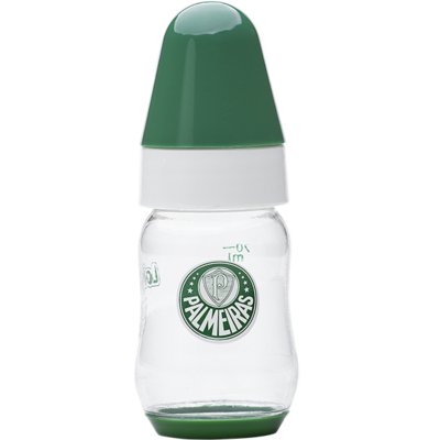 Menor preço em Mamadeira Palmeiras 70ml Bico Orto Lolly Baby Branco e Verde