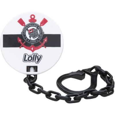 Prendedor de Chupeta Corinthians Lolly Baby Branco e Preto Menor preço em Prendedor de Chupeta Corinthians Lolly Baby Branco e Preto
