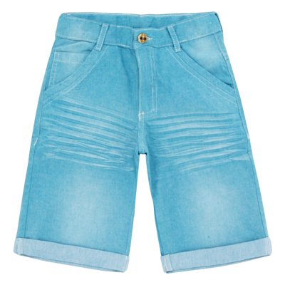 Bermuda Look Jeans Collor Azul Menor preço em Bermuda Look Jeans Collor Azul