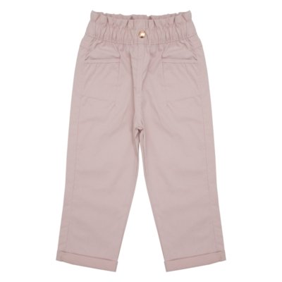 Calça Infantil Look Jeans Clochard Sarja Rosa
