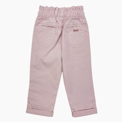 Calça Infantil Look Jeans Clochard Sarja Rosa