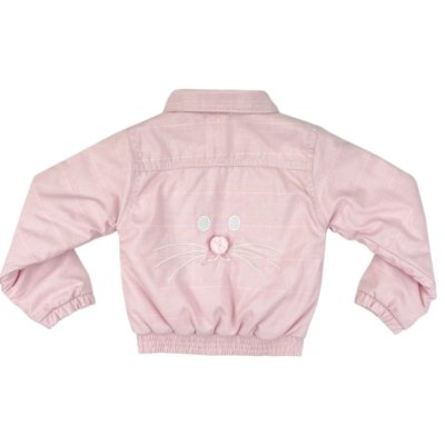 Jaqueta Infantil Look Jeans Xadrez Rosa