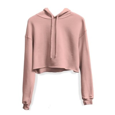 baby pink cropped zip up moletom com capuz