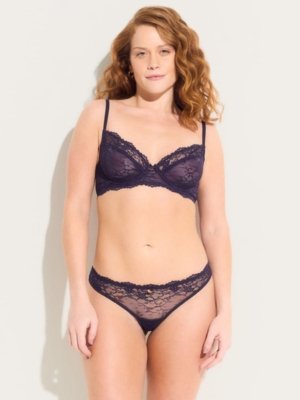 Calcinha Biquíni Renda Première Roxo