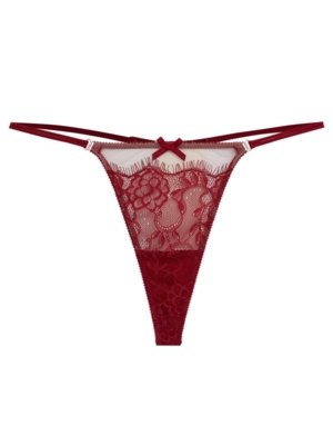 Calcinha Fio String Renda Nuit Vermelho Rio Red