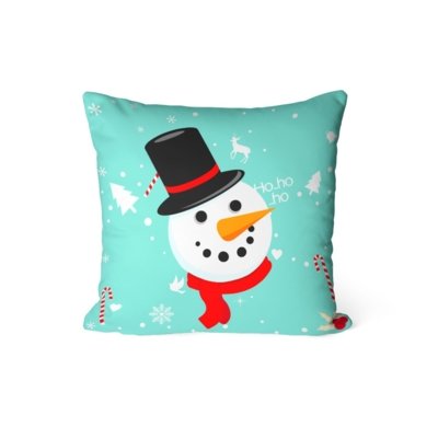 Capa de Almofada Love Decor Avulsa Decorativa Boneco de Neve Azul Menor preço em Capa de Almofada Love Decor Avulsa Decorativa Boneco de Neve Azul