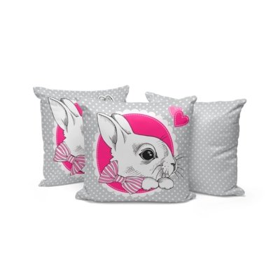 Kit 3 Almofadas Love Decor Cute Coelhinho, Menor preço em Kit 3 Almofadas Love Decor Cute Coelhinho,