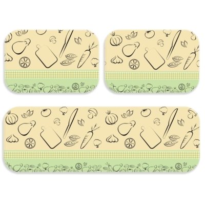 Kit Love Decor Tapete Wevans de Cozinha Wevans Legumes Creme Menor preço em Kit Love Decor Tapete Wevans de Cozinha Wevans Legumes Creme