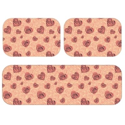 Kit Tapete Love Decor de Cozinha Corações com Flores Abstrato Único Menor preço em Kit Tapete Love Decor de Cozinha Corações com Flores Abstrato Único