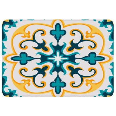 Tapete Love Decor Sala Wevans Mandala Color Amarelo Menor preço em Tapete Love Decor Sala Wevans Mandala Color Amarelo