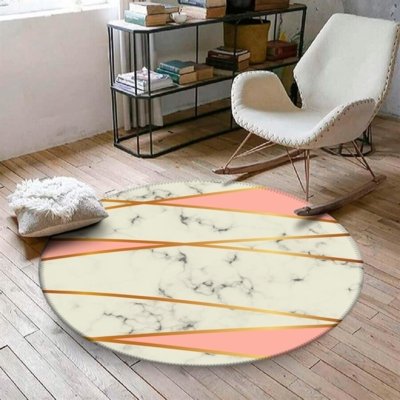 Tapete Redondo Wevans Marble 84cm Menor preço em Tapete Redondo Wevans Marble 84cm
