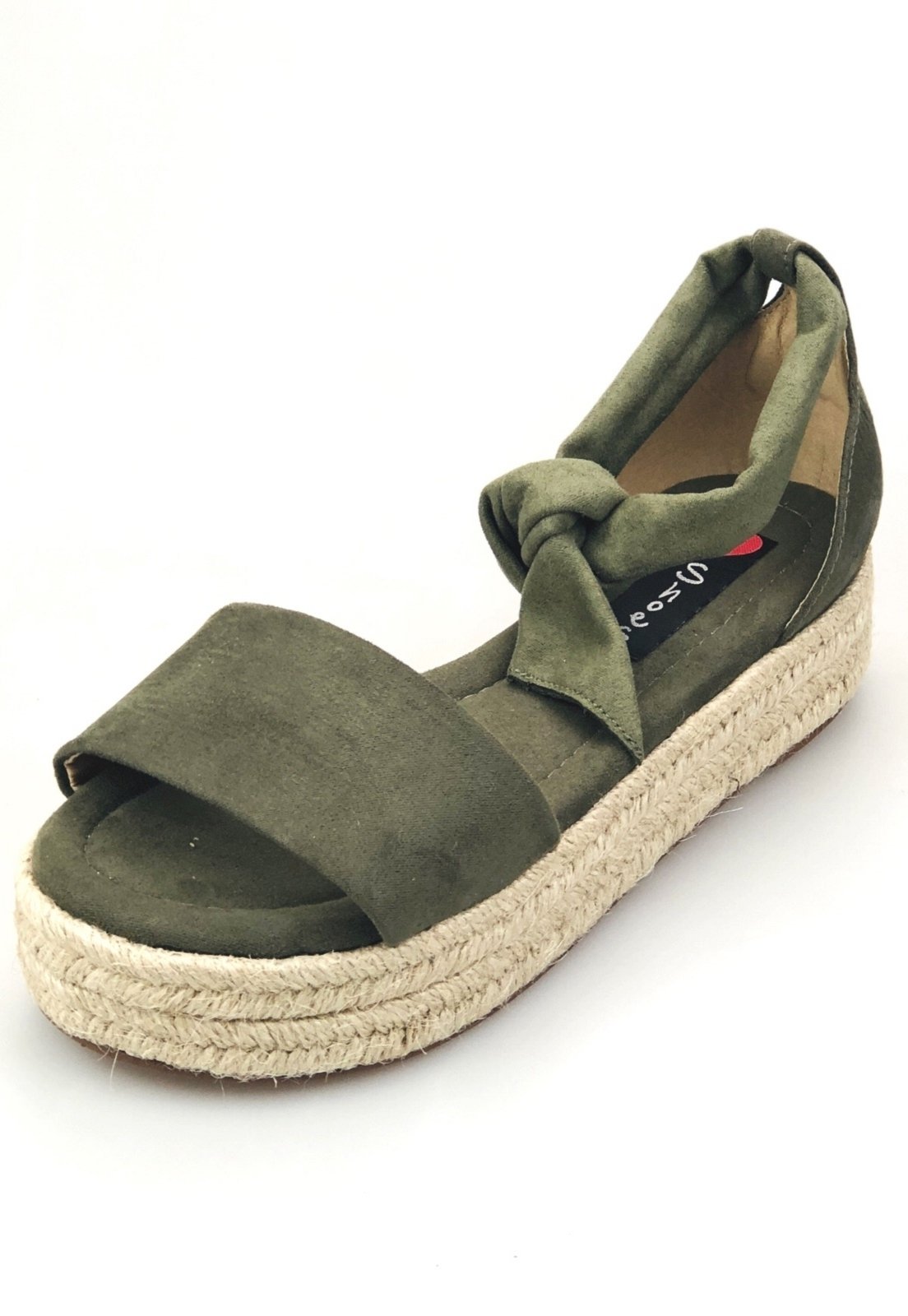 espadrille anabela amarração