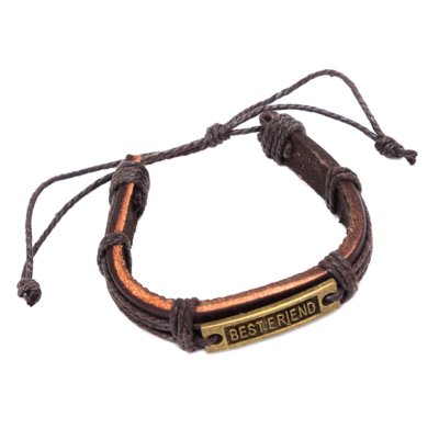 Pulseira Couro LoveLee Acessórios Best Marrom Menor preço em Pulseira Couro LoveLee Acessórios Best Marrom