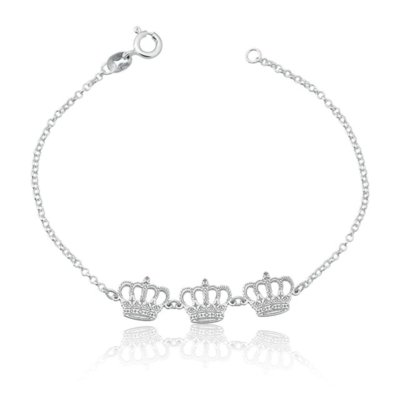 Pulseira Lua Pratas Três Coroas Menor preço em Pulseira Lua Pratas Três Coroas