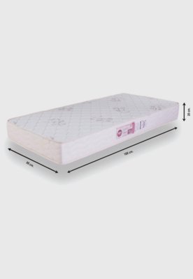 Colchão de Solteiro Supreme D33 88X188X20 Floral e Bege Luckspuma Menor preço em Colchão de Solteiro Supreme D33 88X188X20 Floral e Bege Luckspuma