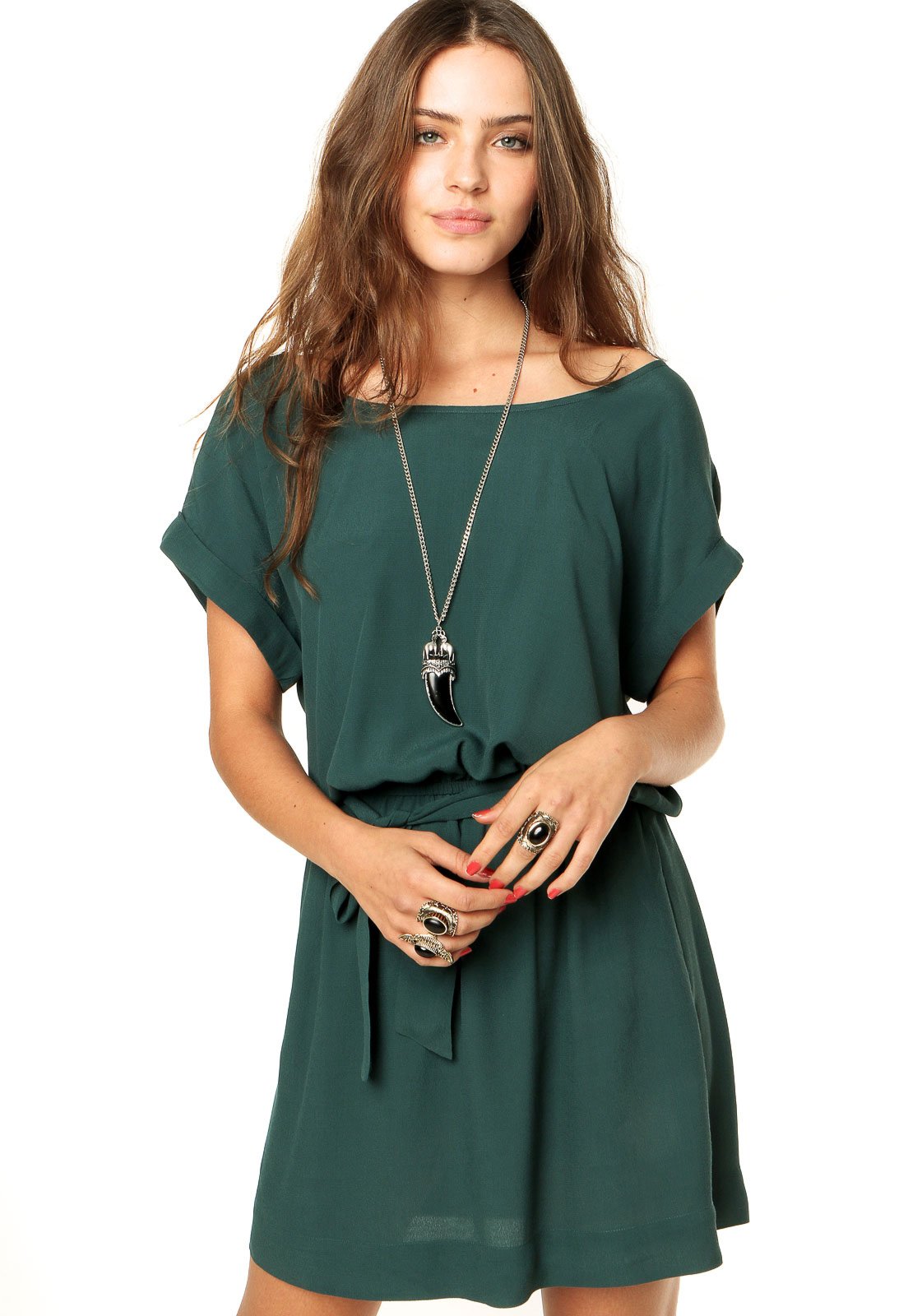 Vestido Luigi Bertolli Amplo Cinto Verde - Compre Agora