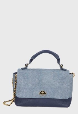 Bolsa Luiza Barcelos Formato Retangular Azul Claro