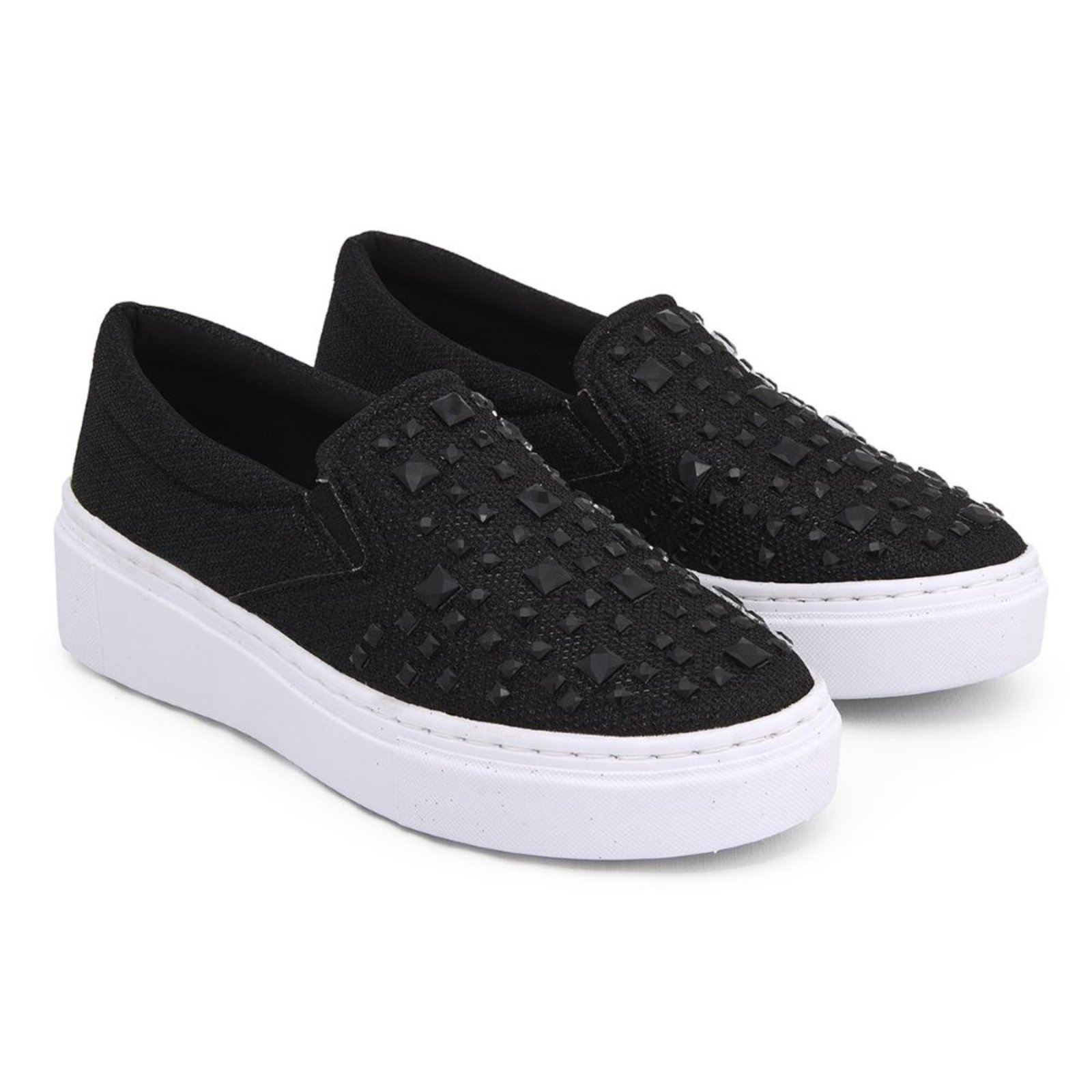 Slip on cheap feminino pedraria