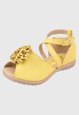 sandalia amarela infantil