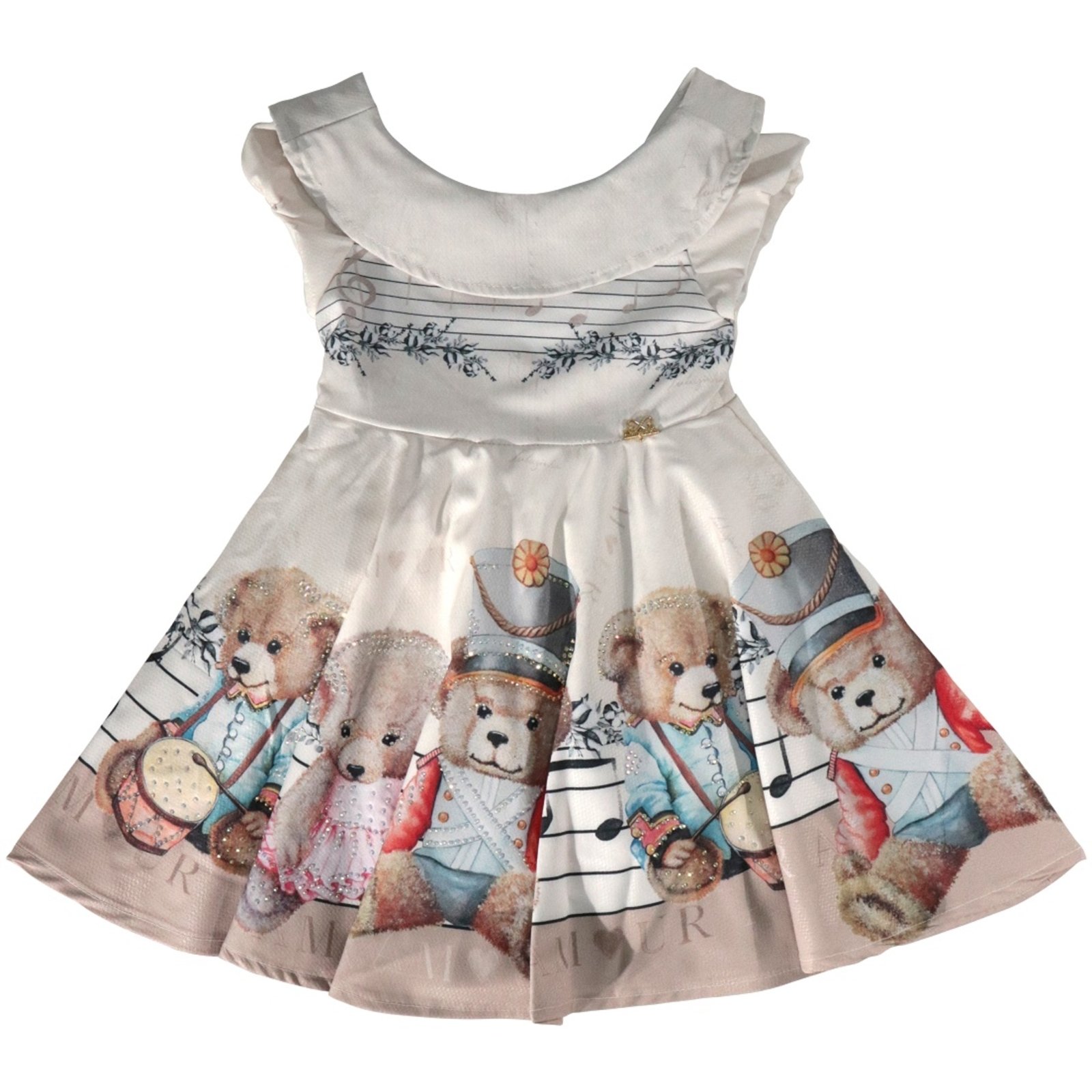 vestido infantil com detalhe nas costas