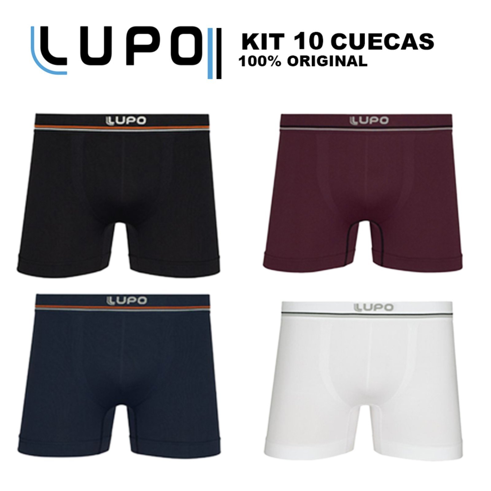 Kit 10 Cuecas Boxer Box Lupo Básica Microfibra Sem Costura Sortida Compre Agora Dafiti Brasil 4434