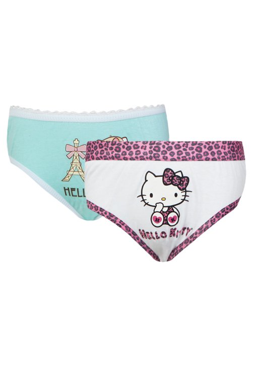 Kit 2 Calcinhas Infantil Hello Kitty Lady Branca e Verde - Compre