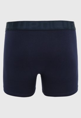 Kit 2pçs Cueca Lupo Boxer Logo Azul