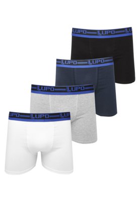 Kit 4pçs Cueca Lupo Boxer Logo Azul/Preto/Cinza é boa?