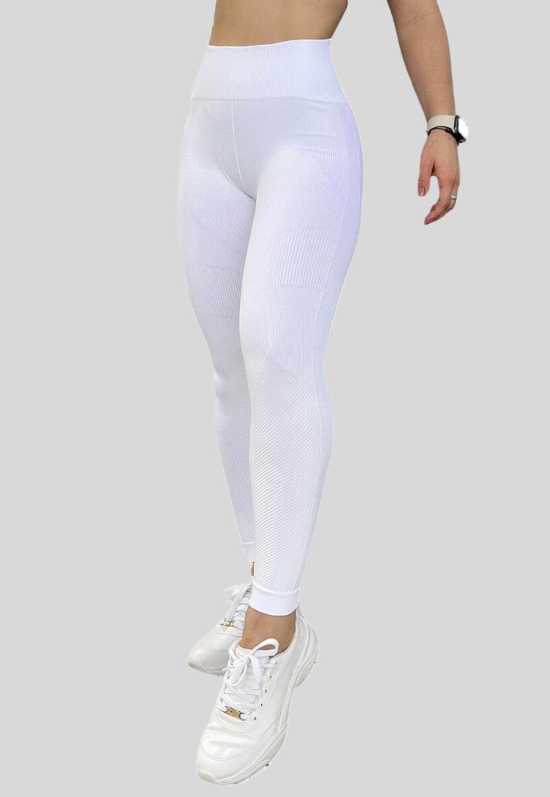 Calça legging branca support - Lett Sports
