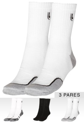 Kit 3pçs Meia Lupo Sport Lisa Branca/ Preta Menor preço em Kit 3pçs Meia Lupo Sport Lisa Branca/ Preta