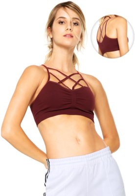 Top Lupo Sport AF Strappys Veludo Vinho Menor preço em Top Lupo Sport AF Strappys Veludo Vinho