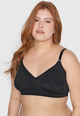 Sutiã Lupo Sustentação Liso Preto Menor preço em Sutiã Lupo Sustentação Liso Preto