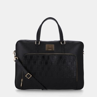 Bolsa Executiva Grande New Ridge Preto - 10005594 Luz da Lua