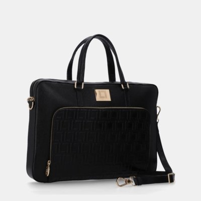 Bolsa Executiva Grande New Ridge Preto - 10005594 Luz da Lua