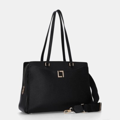 Bolsa Executiva Grande New Ridge Preto - 2000864 Luz da Lua
