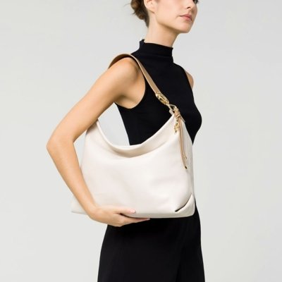 Bolsa Hobo Grande New Ridge Panna - 2000925 UN Luz da Lua