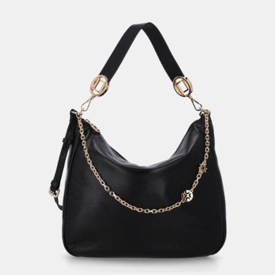 Bolsa Hobo Grande New Ridge Preto-2000792 UN Luz da Lua