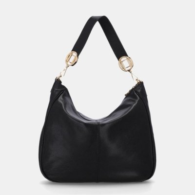 Bolsa Hobo Grande New Ridge Preto-2000792 UN Luz da Lua