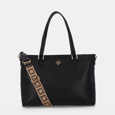 Bolsa Shopping Grande New Ridge Preto - 2000601 Luz da Lua