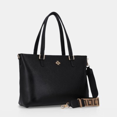 Bolsa Shopping Grande New Ridge Preto - 2000601 Luz da Lua