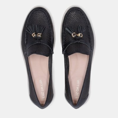 Mocassim New Ridge Preto - 60590002 39 Luz da Lua