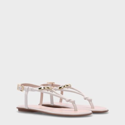 Rasteira Couro Luz Da Lua 52217800 Luz Da Lua Off-white